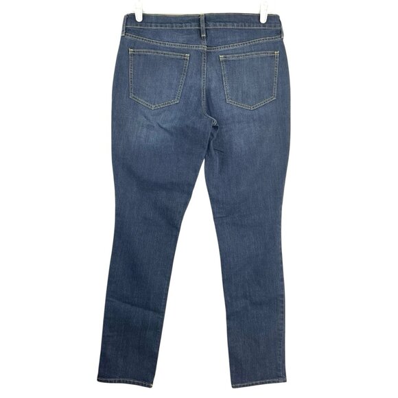 The Flirt Old Navy Women's Stretch Blue Denim Jeans Size 12L Mid Rise Straight - Picture 2 of 10